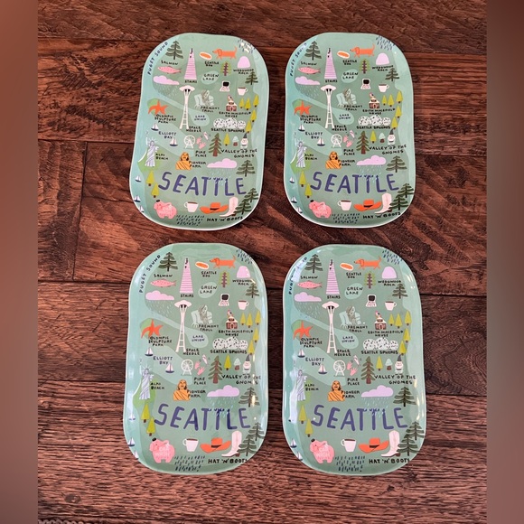 (4) TRINKET TRAY Plate: SEATTLE  by Anne Bentley - Picture 3 of 5